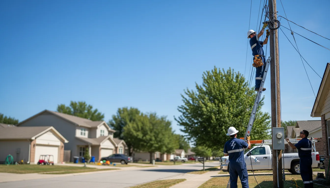 Residential electrician providing installation services in Springtown, TX